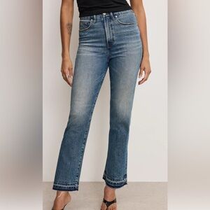 Good American Blue Straight Leg Jeans